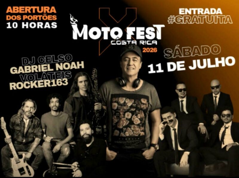 Imagem ilustrativa da matéria X Moto Fest 2026 promete reunir motociclistas de todo o Brasil em Costa Rica com shows, motociata e ação solidária
